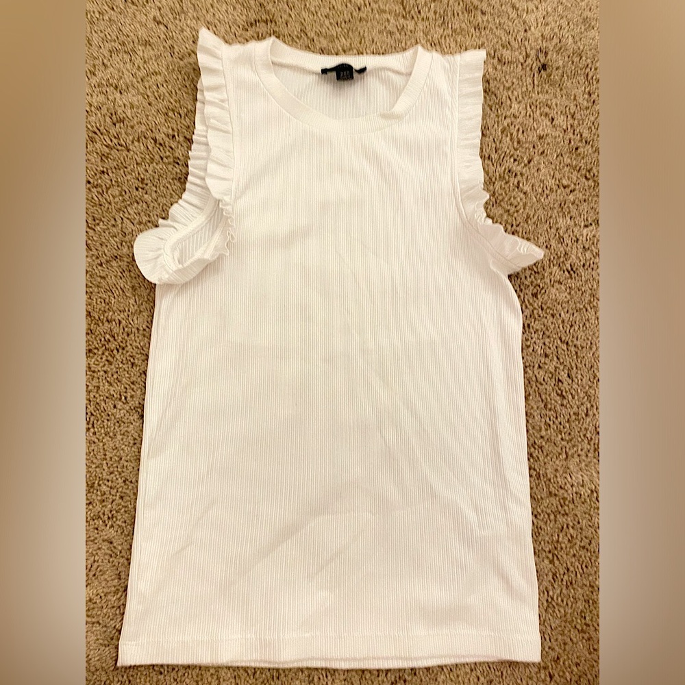J.Crew coquette white tank top